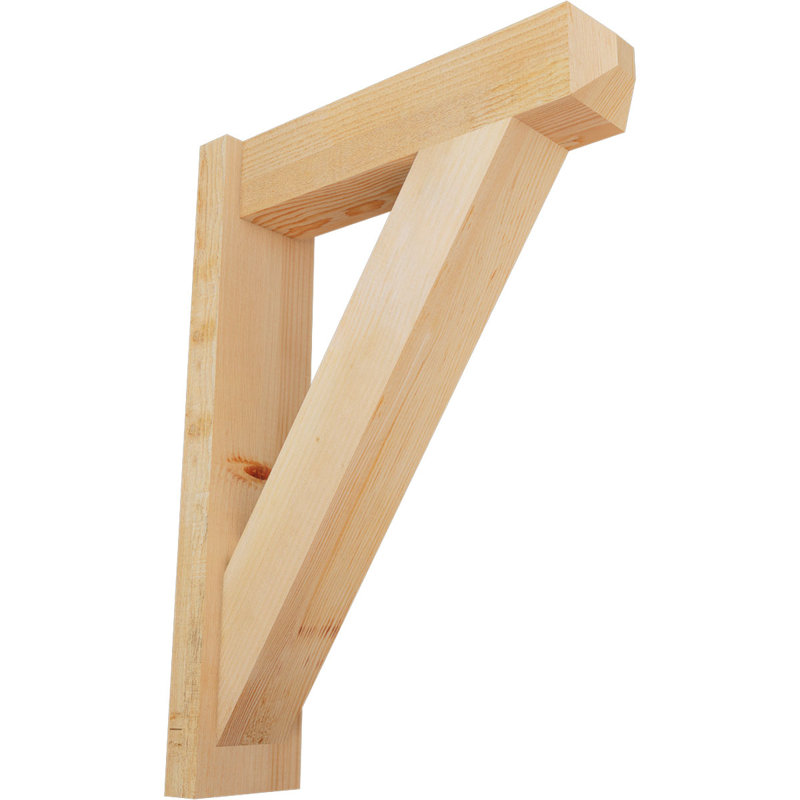 Artisan traditionnel en bois rustique, P 22 po x H 30 po, Sapin Douglas de 6 po (sciage brut)