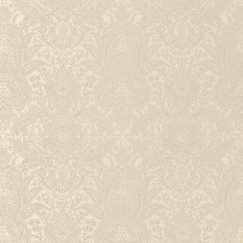 Precious Collection Glitter Brocade Damask Wallpaper Roll, Cream