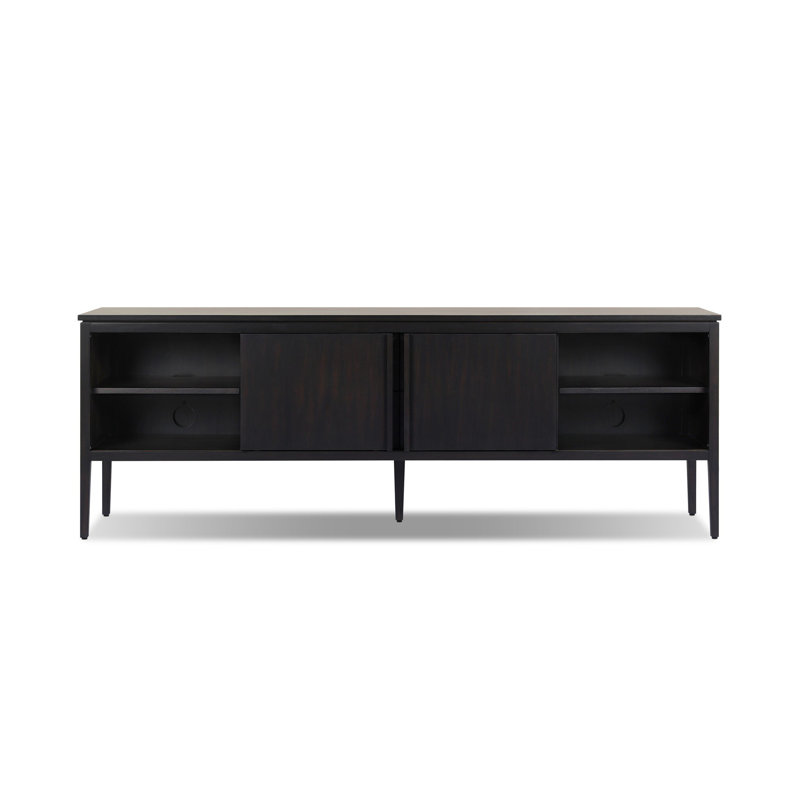 Dawn Media Console-Black Raffia