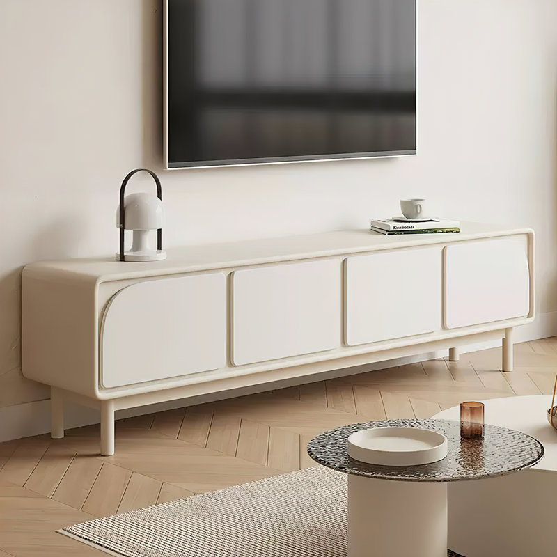 78.7"W Modern Storage TV Stand Beige Style Sideboard