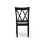 5 Piece Kitchen Table & Chairs Set Includes a Dining Table and 4 Linen Fabric Dining Room Chairs, Black-335243492-401742490