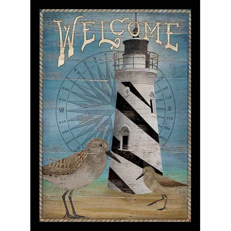 «Welcome Lighthouse» par Beth Albert, impression encadrée, H 32 po x l 24 po x P 1 po