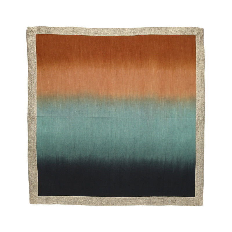 Dip Dye Linen Napkin, Midnight/Copper