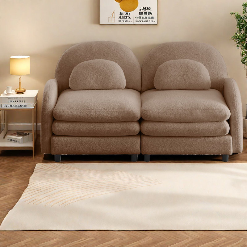 Cloud Comfort Sofas, Teddy 2 Seater Modern Loveseat For Home