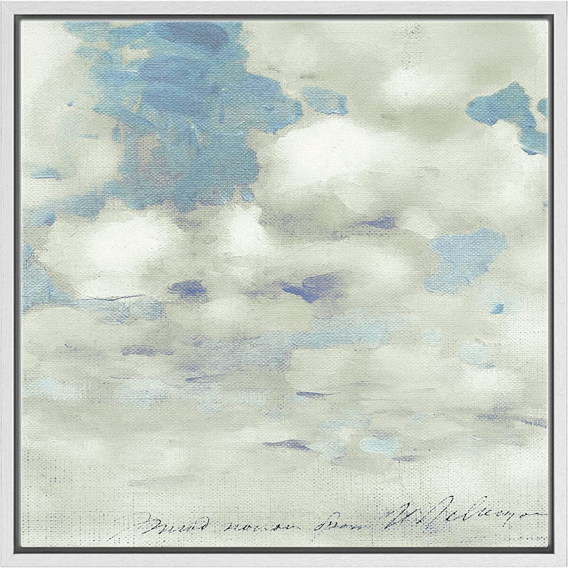 Peinture sur toile, cadre flottant, H 16 po x l 16 po x P 1,5 po, Blanc