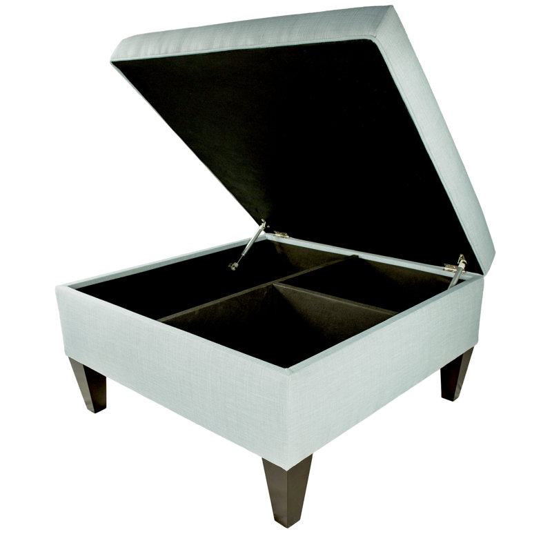 Gamino Upholstered Ottoman, Sea Mist Polyester