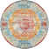Hartell Oriental Blue/Orange/Red Area Rug