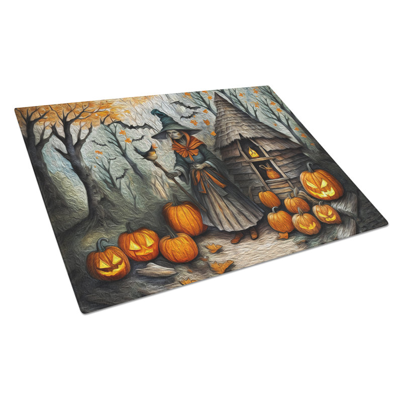 Grande planche à découper en verre Slawic Witch Spooky Halloween