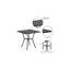 Table patio en acier de qualité commerciale de 28 po Chanea par Flash Furniture-421497935