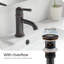 Drain escamotable de lavabo de salle de bain l 2,63 po avec trop-plein-49218164