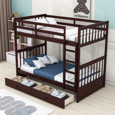 Farynn Twin over Twin Bunk Bed with Two Storage Drawers -  Harriet Bee, EF569230240848998C361968160DE35A