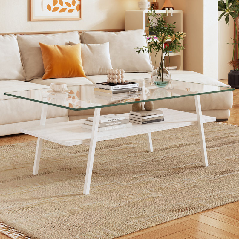 Ryo Glass Top End Table