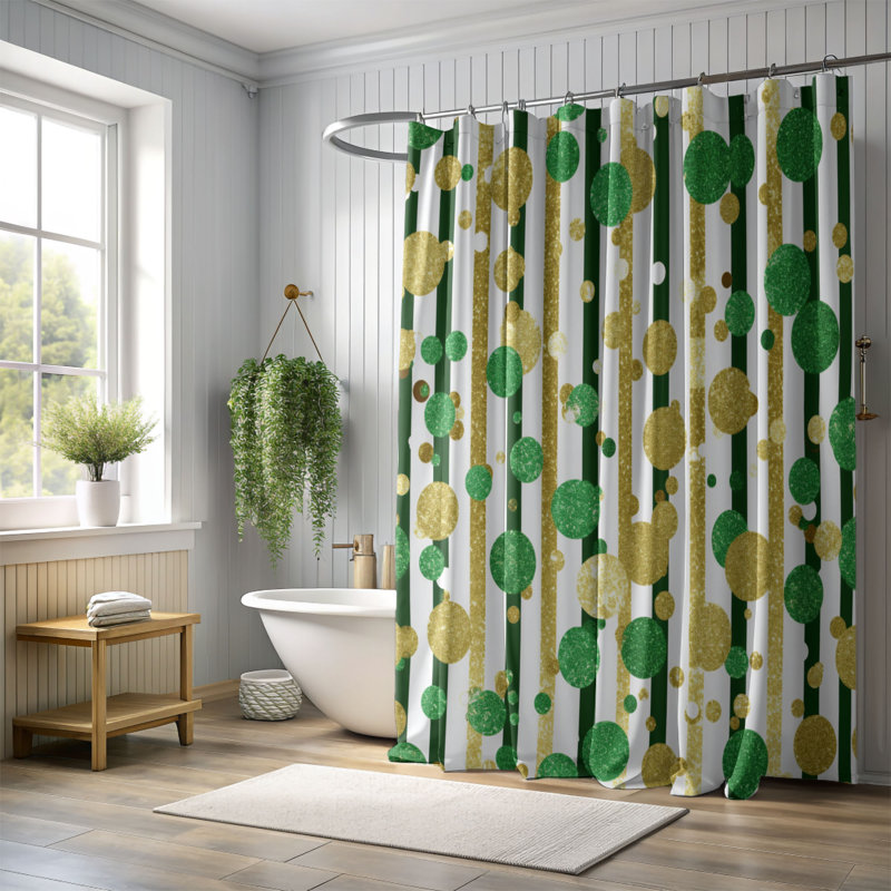 Rideau de douche Shine Clover - Premium, H 74 po x l 71 po