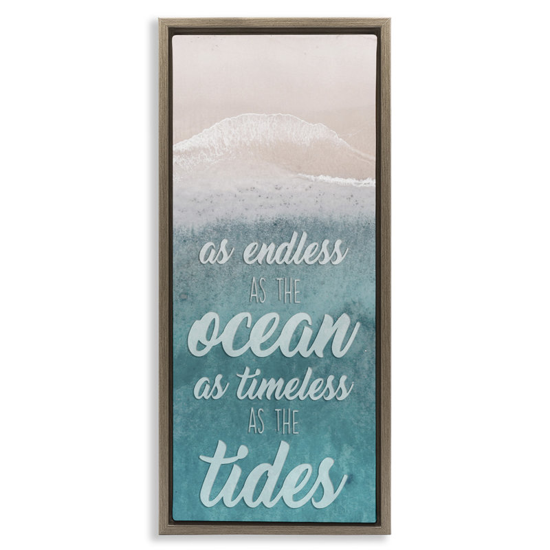Timeless As Tides Beach Expression, H 25 po x l 11 po, Cadre flottant orme Montalcino