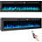 70 Inch Electric Fireplace, Wall Mounted Fireplace Insert Heater With Remote Control&Touch Screen, Logs&Crystals, Recessed Electric Fireplace Heater, 9 Color Led Flame, 750/1500W