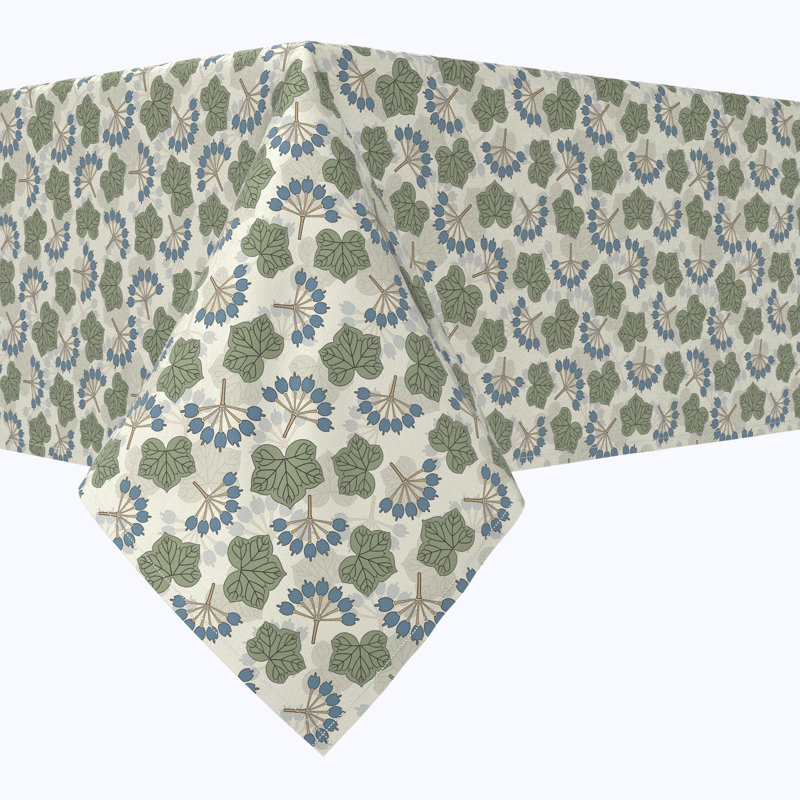 Floral 128 Cotton Tablecloths, 120" x 52"
