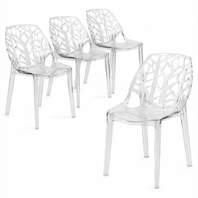 Edgington Lightweight Stacking Accent Dining Chair for Indoor & Outdoor