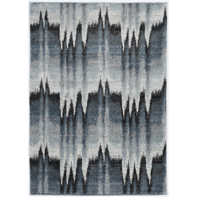 Tapis bleu Ikat