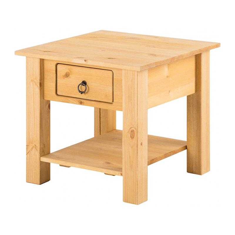 Embry Solid Wood End Table, Stain Wax, Stain Wax