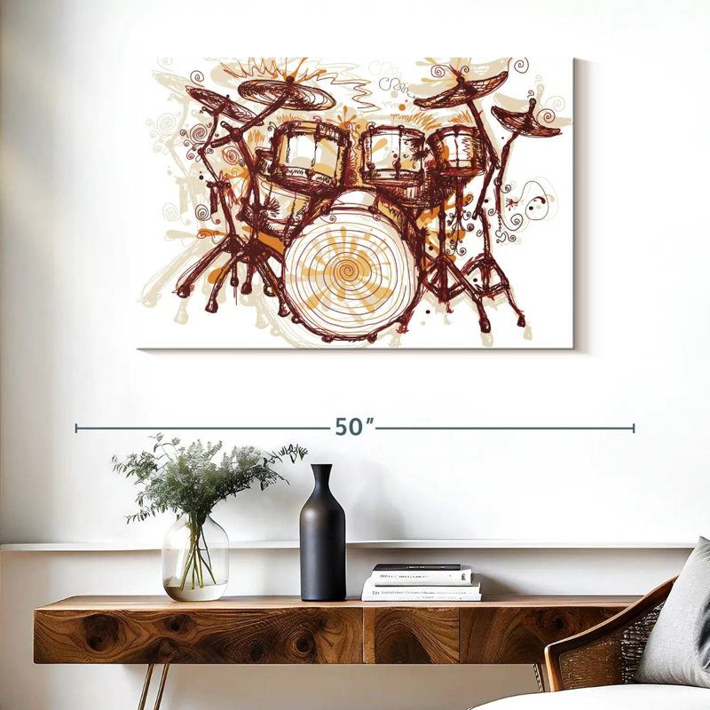 Abarca Splashing Drums, H 26 po x l 39 po