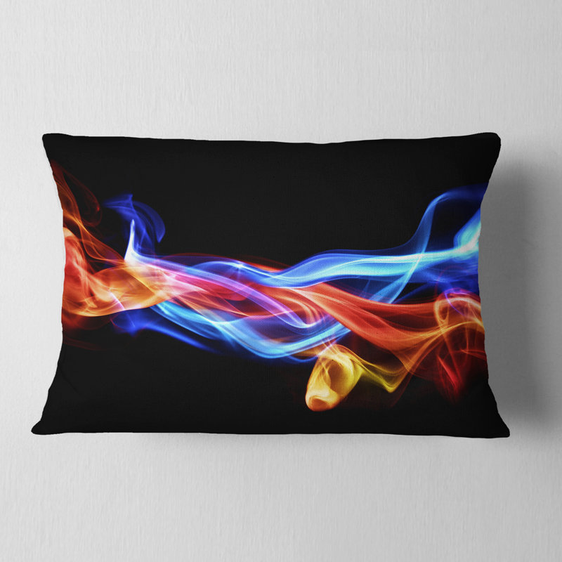 Fire and Ice Design Abstract - Coussin décoratif à imprimé abstrait
