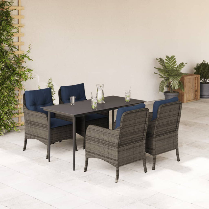 Table rectangulaire 5 pièces Vidaxl