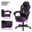 Chaise d'ordinateur inclinable avec repose-pieds et support lombaire amovible pivotant à 360 degrés-1805738708
