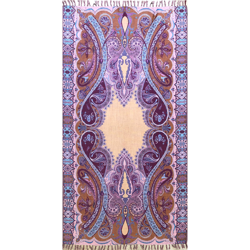 Hand Woven Throw Blanket, Purple