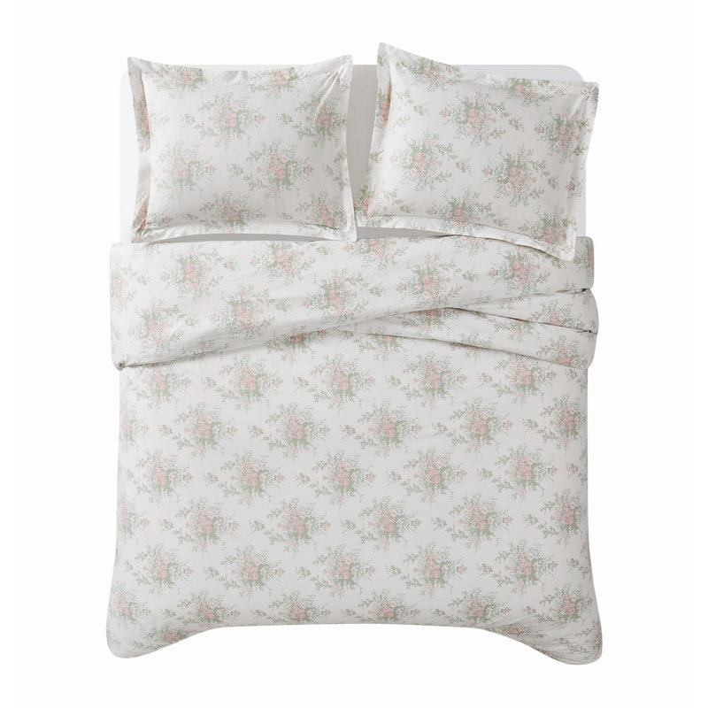 The Farmhouse by Rachel Ashwell English Garden Duvet Cover Set, Queen Duvet Cover + 2 Standard Shams