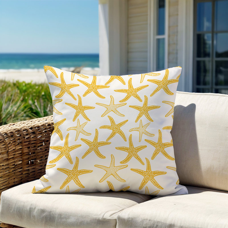 Coussin Barnon, Jaune, H 16 po x l 16 po