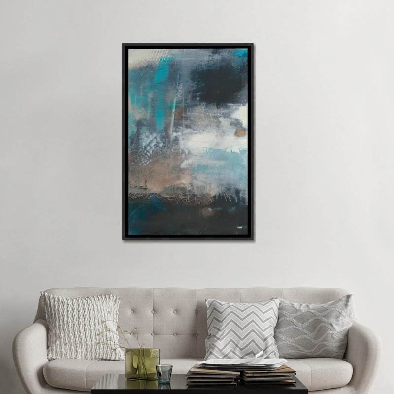 " Umbra I " by Sue Jachimiec, Black Framed Canvas, 48" H x 32" W x 1.5" D