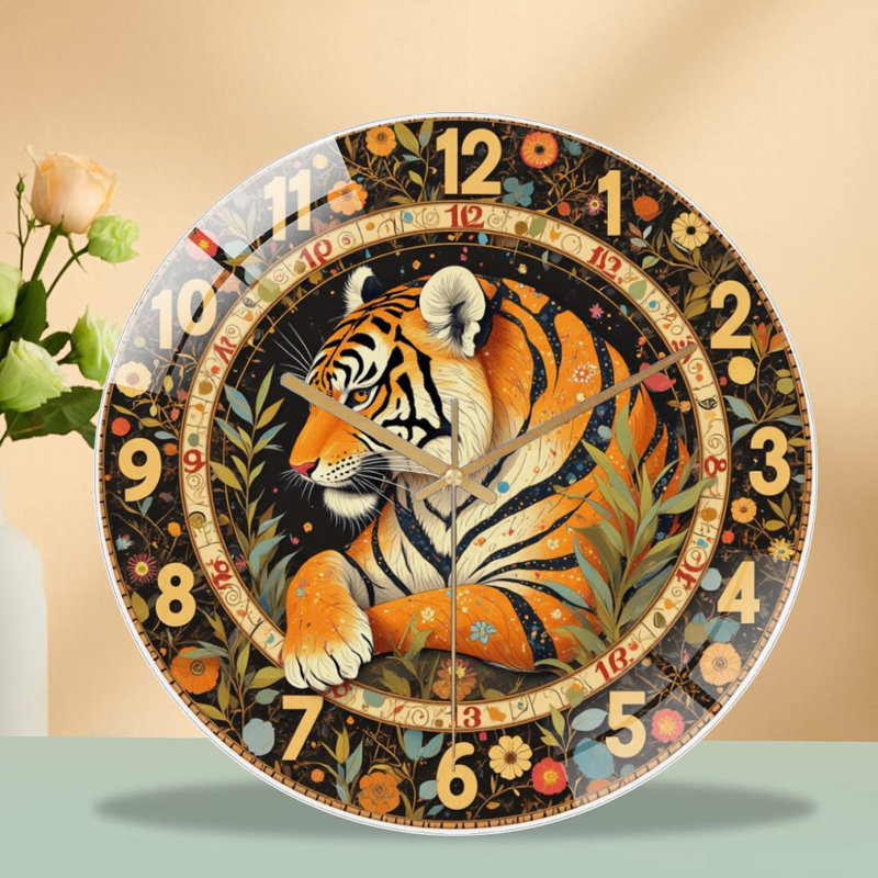 Horloge murale tigre 12 po