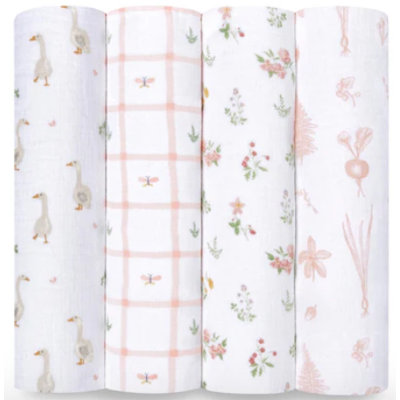 Ensemble de 4 mousseline de coton Swaddle