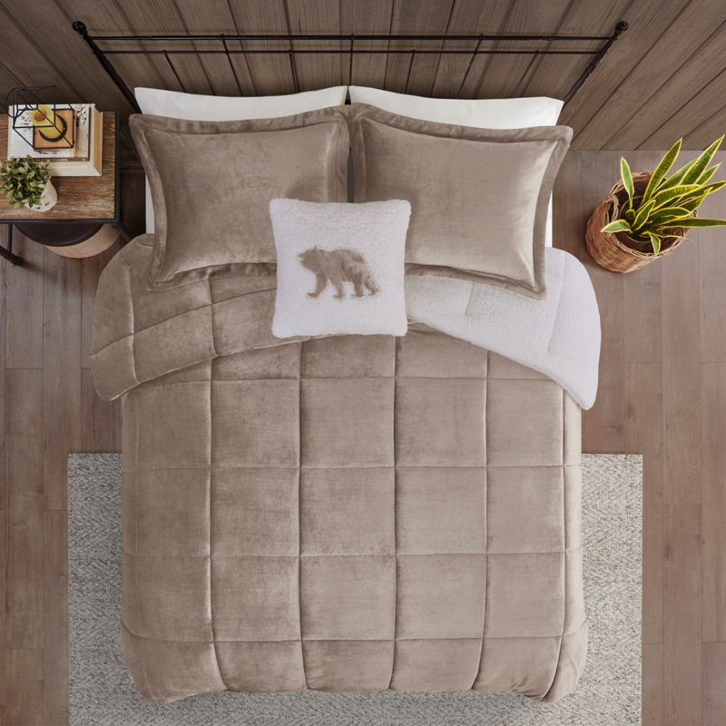 Ensembles de literie en duvet douillet, design Sherpa moelleux pour le confort de la maison