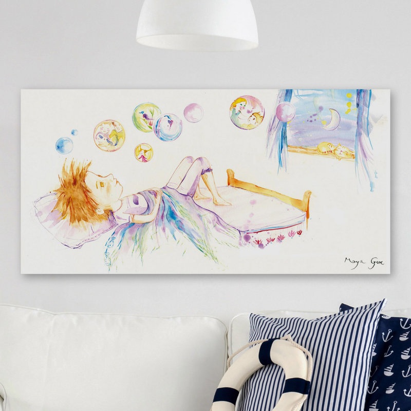 Maya Gur - Wrapped Canvas Painting, 45cm H x 91cm W x 3.81cm D