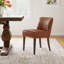 Morrow Leather Upholstered Back Side Chair in Cognac/Red Brown