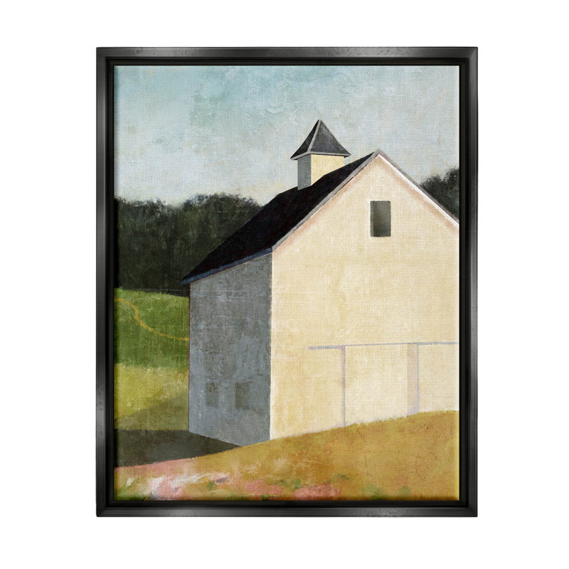 «Countryside Hills Barn Scenery» par Suzanne Nicoll - peinture sur toile, H 21 po x l 17 po x P 1,7 po