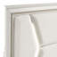Grand lit moderne avec revêtement en chenille et tête de lit à DEL, qualité or blanc antique, cadre en bois avec revêtement, bois pour la chambre à coucher