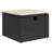 Vidaxl Garden Sofa Set Black, Cream PE Rattan, Powder-Coated Steel
