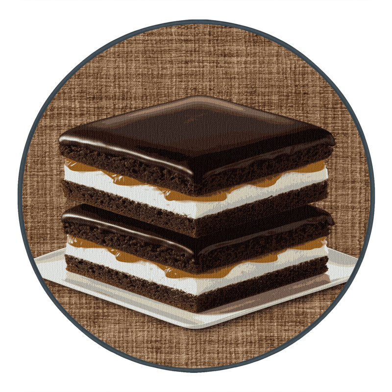  Tapis lavable Sachertorte Desserts, Rond 7 pi