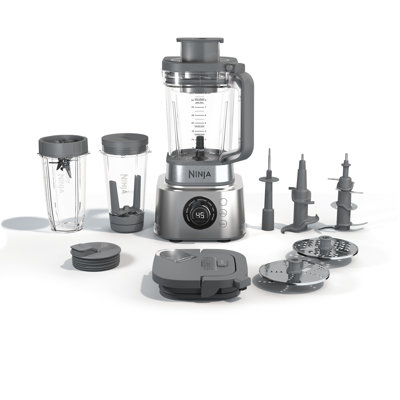 Ninja Blender and Food Processor System, Power Blenders For-Kitchen and Personal Size, Smoothie Maker, 6 Functions, 72-oz. Glass Pitcher and To-Go Cups