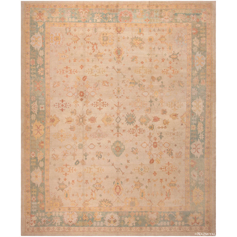 One-of-a-Kind 13'10" X 16'6" New Age Area Rug in Brown/Beige/Green