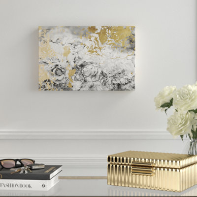 " Silver And Gold Camellias "
