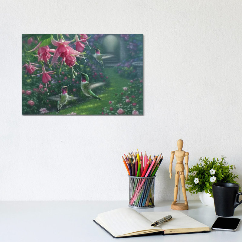Hummingbird Haven by Collin Bogle - Print on Canvas, Wrapped Canvas, 20.32 cm H x 30.48 cm W