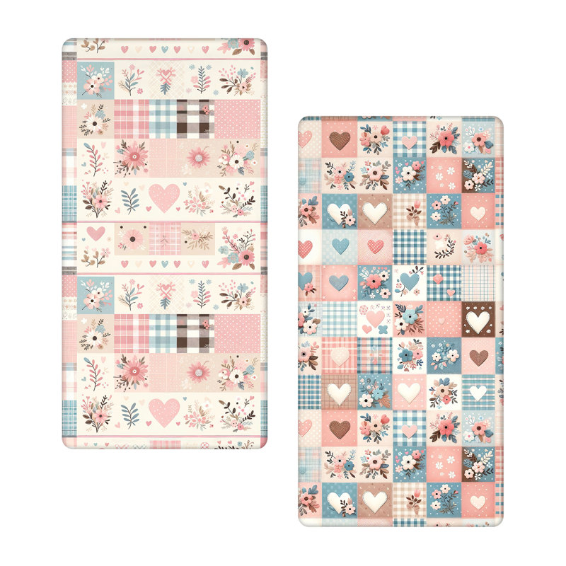 Microfiber Floral Art Fitted Sheet, Twin Fitted Sheet