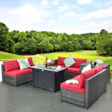 Amrooti 6 - Person Patio Conversation Sets with Cushions