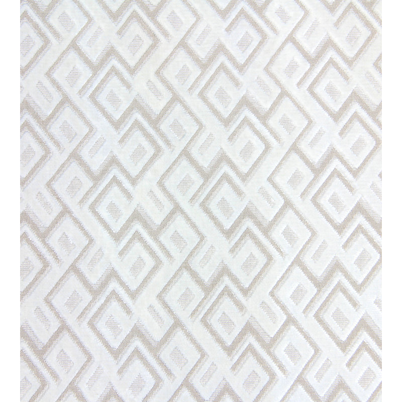 Invicta Anni Jacquard Fabric, White Linen