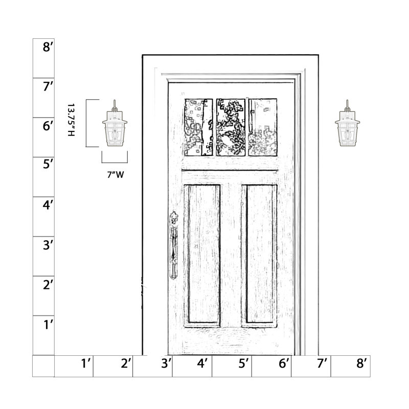 1 Applique murale d'extérieur 1 lumière