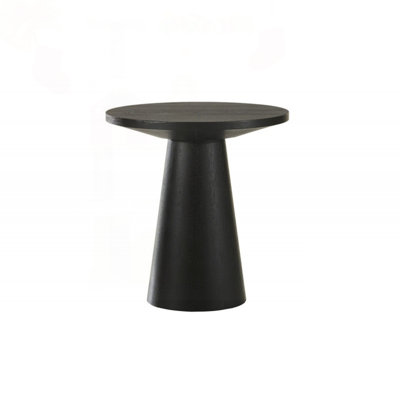 Console ronde à piédestal avec plateau biseauté