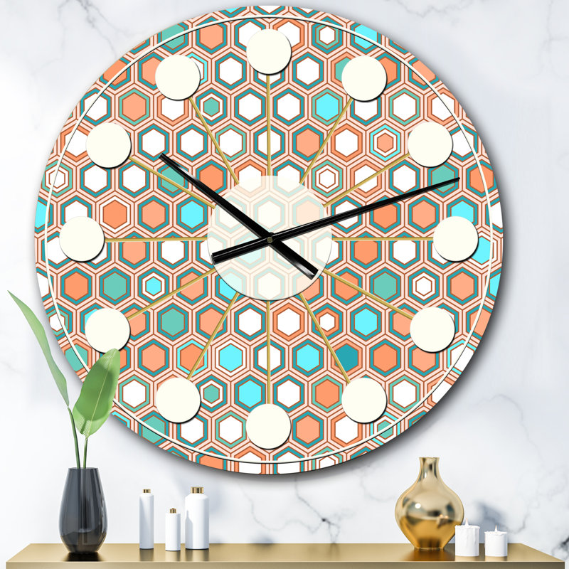 Horloge murale rétro Mid-Century, Surdimensionné
